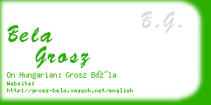 bela grosz business card